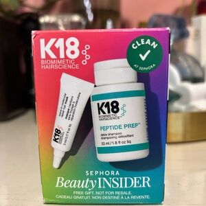 K18 Biomimetic Hairscience Peptide Prep Detox Shampoo and Leave-in Repair Mask